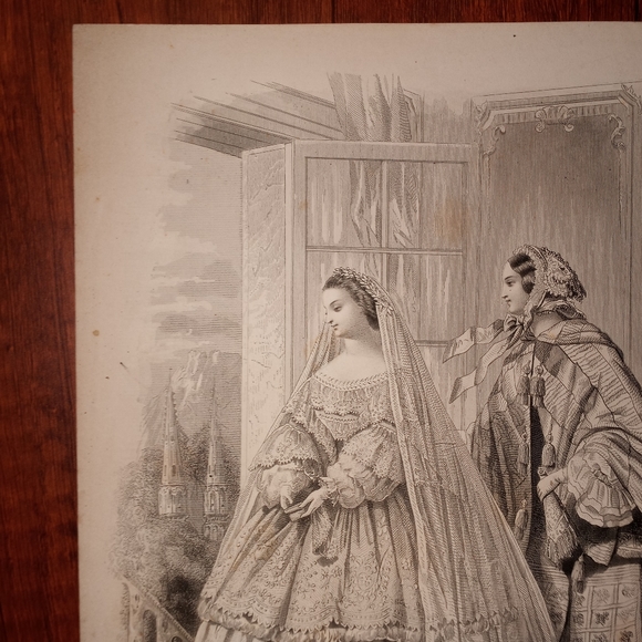 ❌️SOLD❌️Antique 1857 German Fashion Plate Herrmann Gerson's Modezeitung - Picture 9 of 11